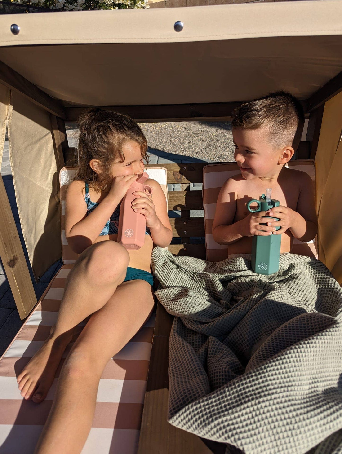 Bottiglia d'acqua in silicone - Lilla