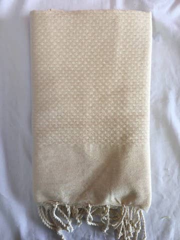 Fouta a nido d'ape 2 x 1 m 100% cotone riciclato - Telo mare